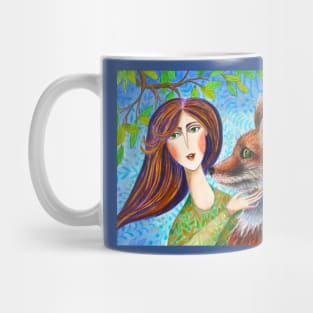 She Has a Fox Soul Watercolor Illustration Mug